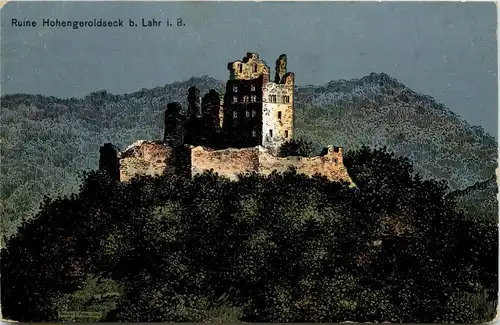 Ruine Hohengroldseck bei Lahr - Künstler-AK Eugen Felle -606342