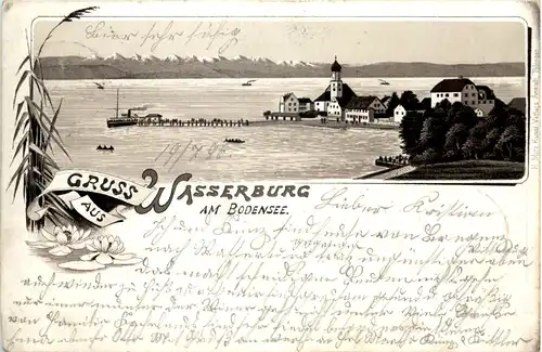Gruss aus Wasserburg am Bodensee - Litho 1896 -608160