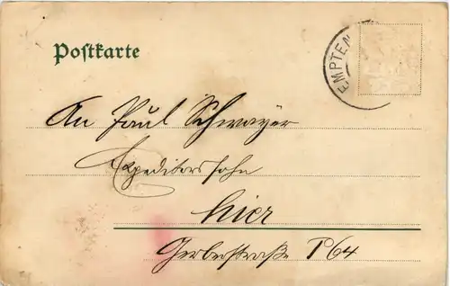 Gruss aus Kempten - Bayr. Verkehrs Beamten Verein Versammlung 1903 - Eugen Felle -606382