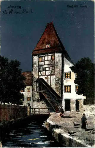 Wemding - Heubach Turm - Künstler-AK Eugen Felle -606776