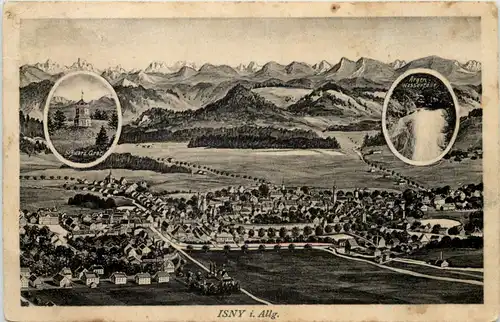 Isny im Allgäu - Künstler-AK Eugen Felle -606602