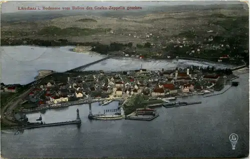 Lindau vom Ballon des Grafen Teppelin -608462