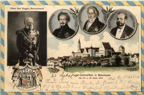 Babenhausen - Fugger Centenarfeier 1903 - Künstler-AK Eugen Felle -607042