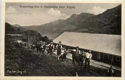 Rammelegg Alm bei Oberstaufen - Künstler-AK Eugen Felle -607218