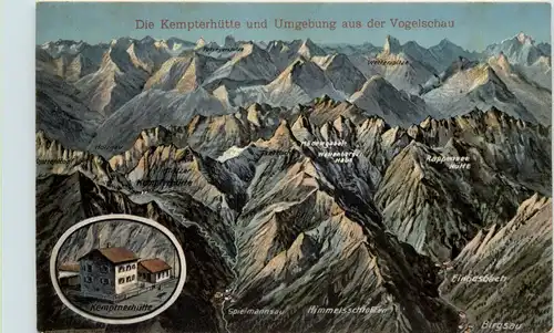 Kempterhütte Spielmannsau - Künstler-AK Eugen Felle -607288