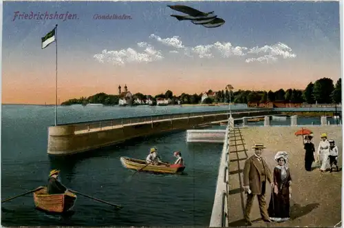 Friedrichshafen - Gondelhafen mit Flugzeug -608388