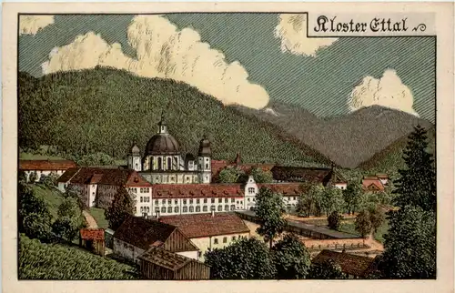 Kloster Ettal - Künstler-AK Eugen Felle -607498