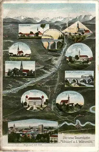 Die neue Tauernbahn - Mühldorf Wiesmühl - AK Eugen Felle -607382