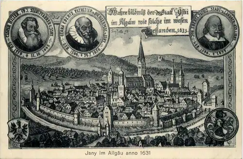 Isny im Allgäu anno 1631 - Künstler-AK Eugen Felle -607696