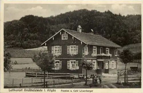 Grossholzleute im Allgäu - Cafe Löwenberger - Künstler-AK Eugen Felle -607422