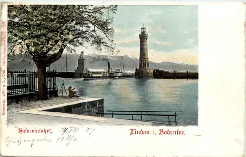 Lindau im Bodensee - Hafeneinfahrt -608056