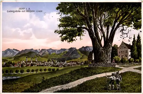 Isny - Ludwigshöhe - Künstler-AK Eugen Felle -607630