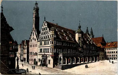Rothenburg Rathaus - Künstler-AK Eugen Felle -605958