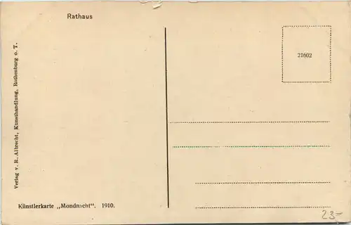 Rothenburg Rathaus - Künstler-AK Eugen Felle -605958