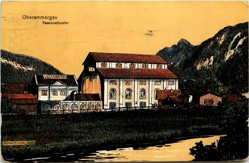 Oberammergau - Passionstheater - Künstler-AK Eugen Felle -605978