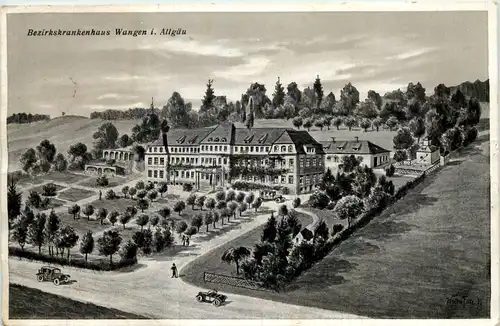 Bezirkskrankenhaus Wangen - Künstler-AK Eugen Felle -608008