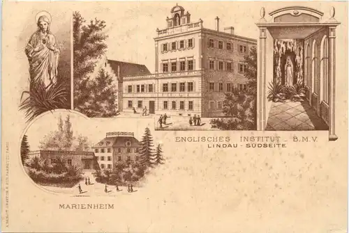 Lindau im Bodensee - Marienheim Englisches Institut - Litho -609122