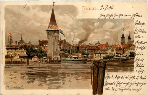 Lindau -Litho Künstler-AK Otto Strüzel -608868