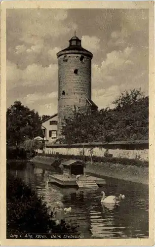 Isny im Allgäu - Beim Diebsturm - Künstler-AK Eugen Felle -606158