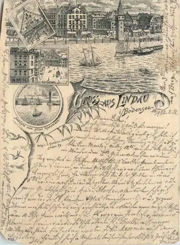 Gruss aus Lindau - Litho - Vorläufer -609342