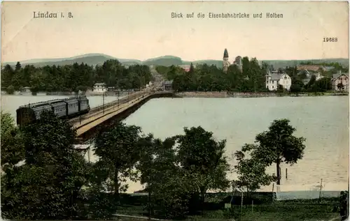 Lindau - blick auf die Eisenbahnbrücke -609362