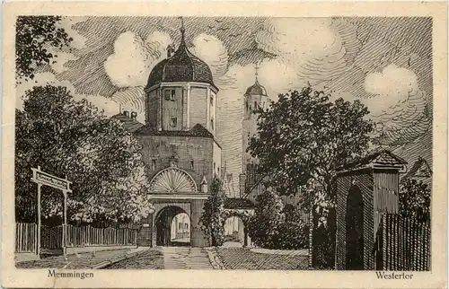 Memmingen Westertor - Künstler-AK Eugen Felle -607982