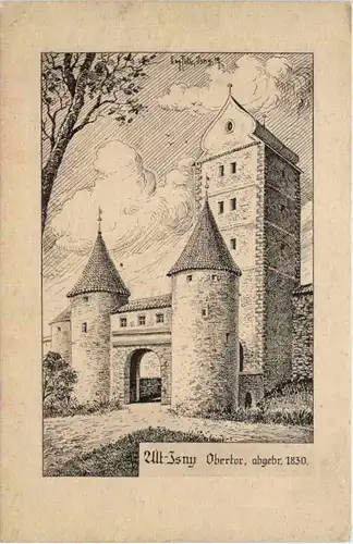 Alt-Isny - Obertor - Künstler-AK Eugen Felle -606258