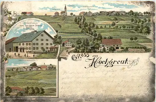Gruss aus Hochgreut - Litho - Betzigau -608002