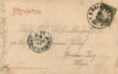 Höchstädt - Rathausus - Künstler-AK Eugen Felle -606418