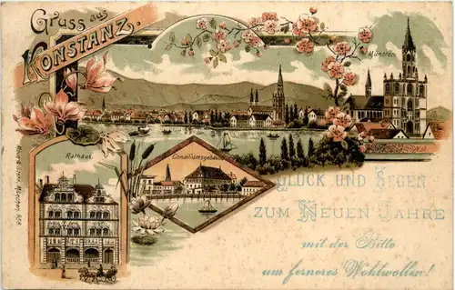 Gruss aus Konstanz - Litho - Künstler-AK Eugen Felle -606698