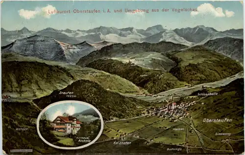Oberstaufen und Umgebung - Künstler-AK Eugen Felle -609822