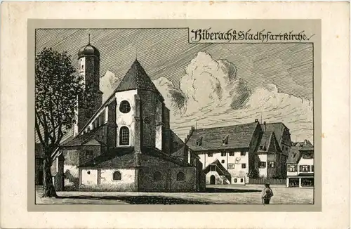 Biberach - Stadtpfarrkirche - Künstler-AK Eugen Felle -609528