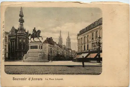 Souvenir d Anvers - La Place Leopold -485592