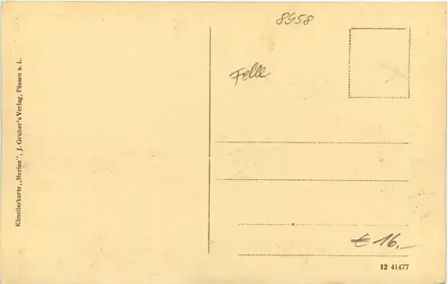 Füssen - Partie bei der Stadtpfarrkirche - Künstler-AK Eugen Felle -610332