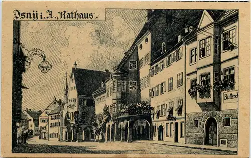 Isny Rathaus - Künstler-AK Eugen Felle -610352