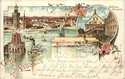 Gruss aus Lindau - Litho -609138