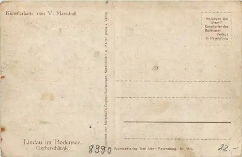 Lindau im Bodensee - Künstler-AK Marschall -609198
