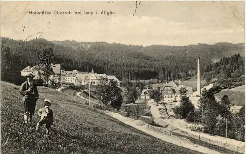 Heilstätte Überruh bei Isny - Künstler-AK Eugen Felle -610122