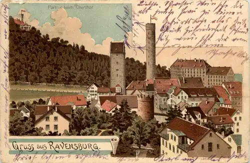 Gruss aus Ravensburg - Litho -610552