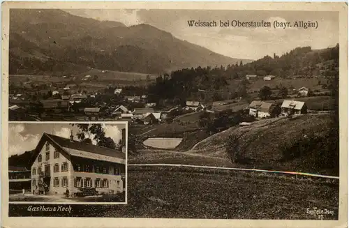 Weissach bei Oberstaufen - Gasthaus Koch - Künstler-AK Eugen Felle -609808