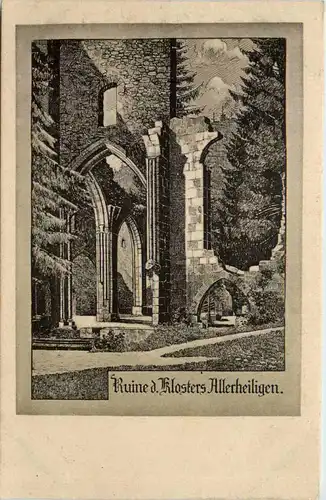 Ruine Kloster Allerheiligenl - Künstler-AK Eugen Felle -607208