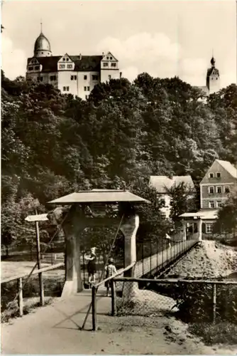 Schloss Rochsburg Kr. Rochlitz, mit Hängebrücke -380554