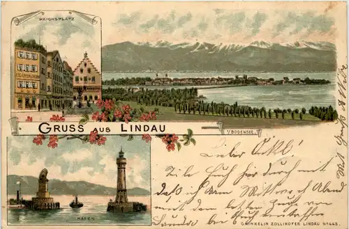 Gruss aus Lindau - Litho -608884