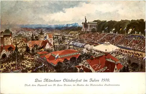 München - Gruss vom Oktoberfest 1910 -610028
