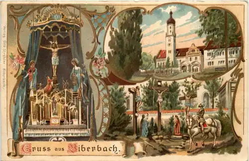 Gruss aus Biberach - Litho -610048