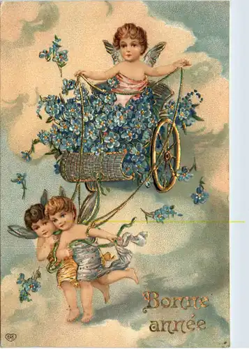 Neujahr - Prägekarte -486232