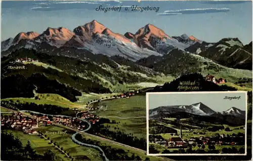 Siegsdorf und Umgebung - Künstler-AK Eugen Felle -607468