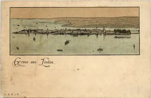 Gruss aus Lindau - Litho - Vorläufer -609124