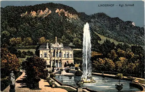 Linderhof Schloss - Künstler-AK Eugen Felle -607608