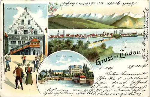 Gruss aus Lindau - Lihto - Künstler-AK Eugen Felle -609758